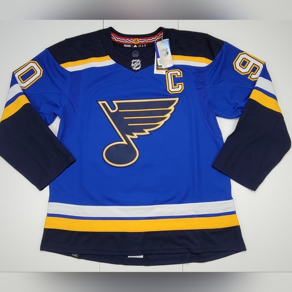 Adidas Hockey Jersey Mens Size 54 Authentic St. Louis Blues Ryan O'Reilly GT8158 - Picture 1 of 12